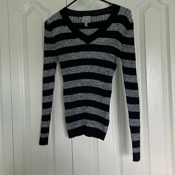 V-Neck Striped Sweater - Picture 1 of 2